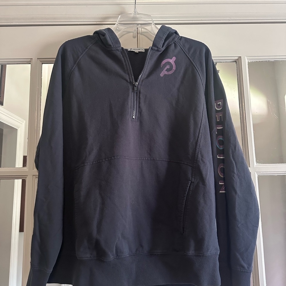 Peloton Navy Athletic Jacket with Quarter-Zip and Minimalist Design